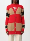 Max Mara Multicolor Valido 1951-motif Striped Cardigan In Rot