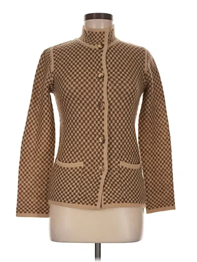 Pre-owned Max Mara Cardigan Sweater In Brown
