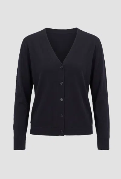 Max Mara Cardigan To V Woman Navy Blue In Other