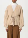 Max Mara Tiberio Belted Virgin Wool Cardigan In White