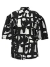 Max Mara Carella Abstract-print Puff-sleeve Collared Shirt
