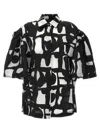 Max Mara Carella Abstract-print Puff-sleeve Collared Shirt
