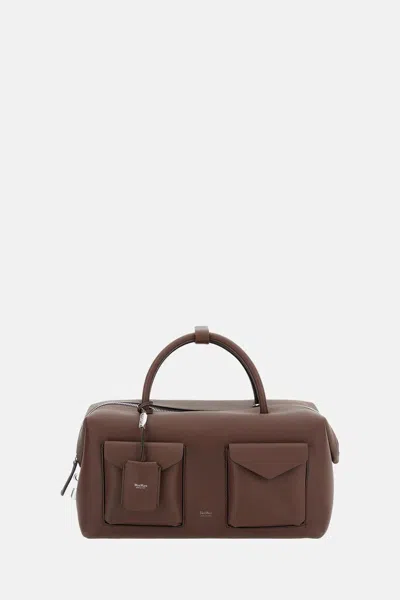 Max Mara Cargo Holdall Bag In Brown