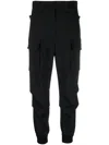 Shop Max Mara Cargo-pocket Tapered Trousers In Black