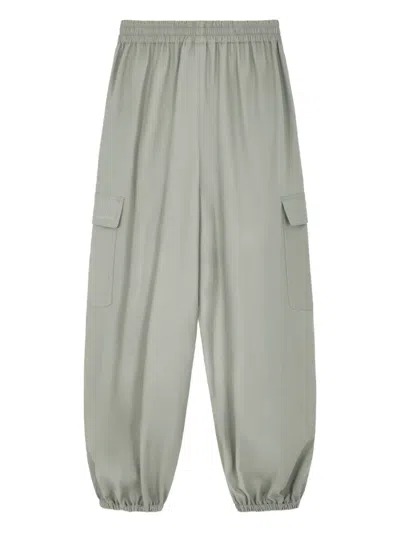 Max Mara Cargo-pocket Trousers In Green