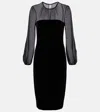 Max Mara Carl Embellished Silk Velvet Midi Dress In Animal Print
