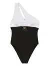 Max Mara Carlotta One-shoulder Swimsuit In Black