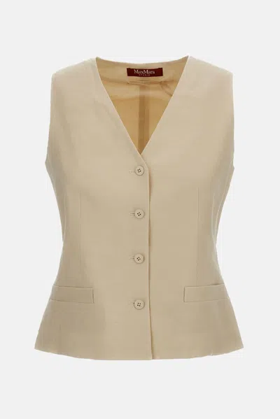 Max Mara Carnet Gilet In Neutral