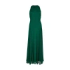 Max Mara Carnet Mesh Jersey Maxi Dress In Green