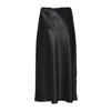 Max Mara Carnet Silk Satin Midi Skirt In Black