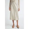 Max Mara Satin Longuette Skirt In Beige