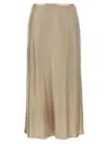 Max Mara Satin Finish Midi Skirt With Flowing Silhouette