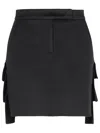 Max Mara Caro Wool Mini Skirt In Black