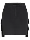 Max Mara Camelwool Miniskirt In Black