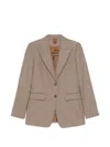 Max Mara Caro Houndstooth-pattern Tailored Jacket In Brown