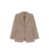 Max Mara Caro Houndstooth-pattern Tailored Jacket In Neutral