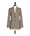 Max Mara Caro Houndstooth-pattern Tailored Jacket In Neutral