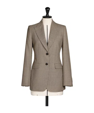 Max Mara Caro Houndstooth-pattern Tailored Jacket In Neutral