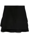 Max Mara Caro Wool Mini Skirt In Black