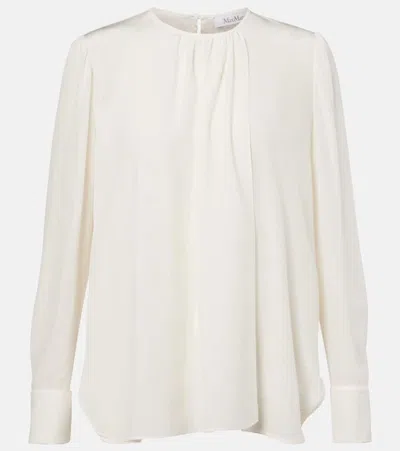 Max Mara Carol Draped Silk Blouse