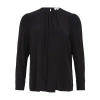 Max Mara Carol Long Sleeved Blouse In Black