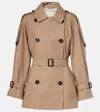 Max Mara Caroline Cotton-blend Trench Coat In Brown