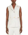 Max Mara Linen-blend Waistcoat In Ecru