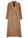 Max Mara Double-breasted Long Coat In Cammello