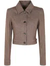 Max Mara "carp" Jacket Cotton In Brown