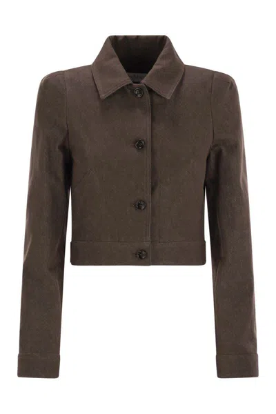 MAX MARA MAX MARA CARPA - DENIM-EFFECT CROP JACKET