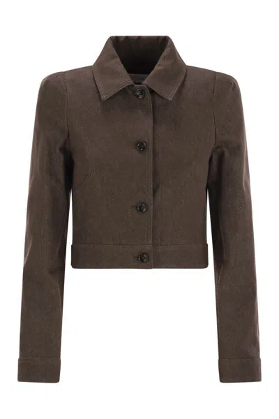 MAX MARA MAX MARA CARPA - DENIM-EFFECT CROP JACKET