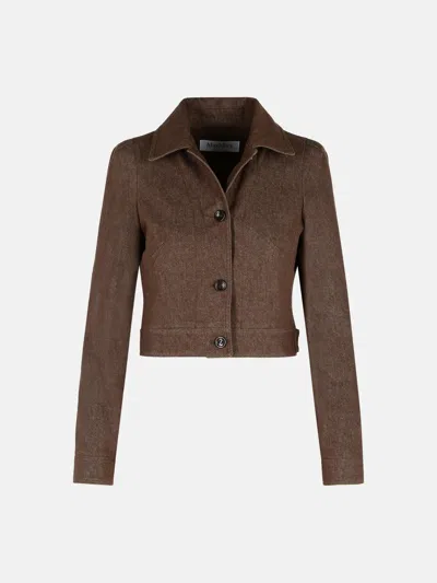 Max Mara 'carpa' Brown Cotton Blazer
