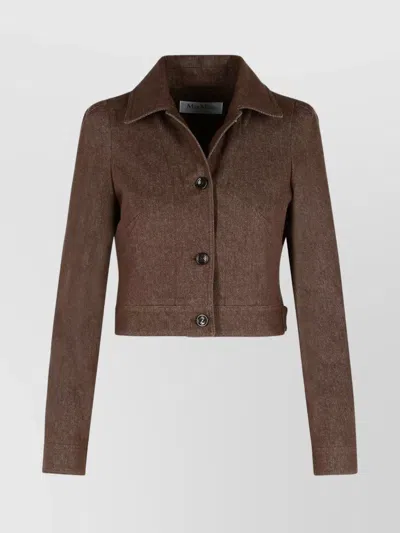 MAX MARA 'CARPA' COTTON BLAZER FEATURING BUTTON CUFFS