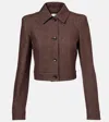 Max Mara Belted Jacket With Buttoned Cuffs And Epaulettes In Brown