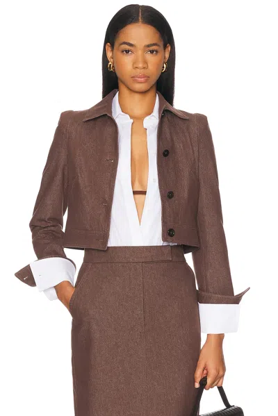 Max Mara Belted Jacket With Buttoned Cuffs And Epaulettes In Brown