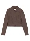 Max Mara `carpa` Jacket In Brown