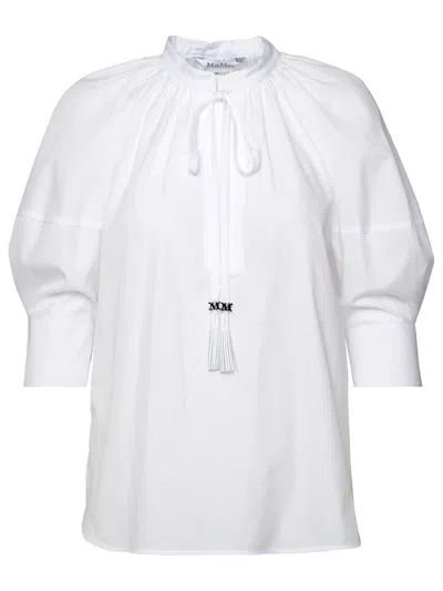 MAX MARA CARPI WHITE COTTON SHIRT