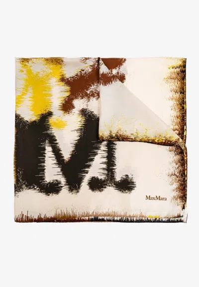 Max Mara Carre Printed Silk Scarf In Multicolor