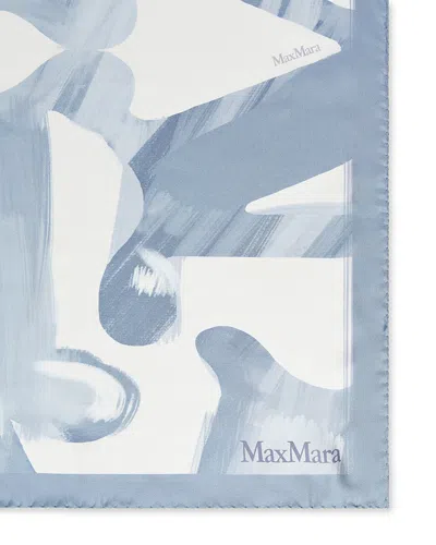 Max Mara Carre Silk Scarf In Neutral