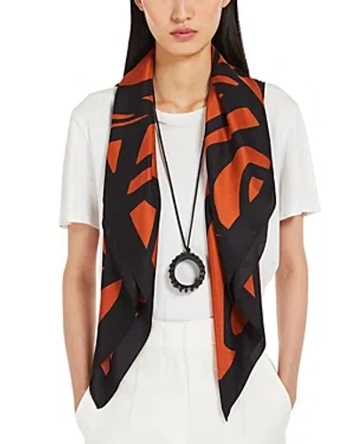 Max Mara Carre Silk Square Scarf In Multi