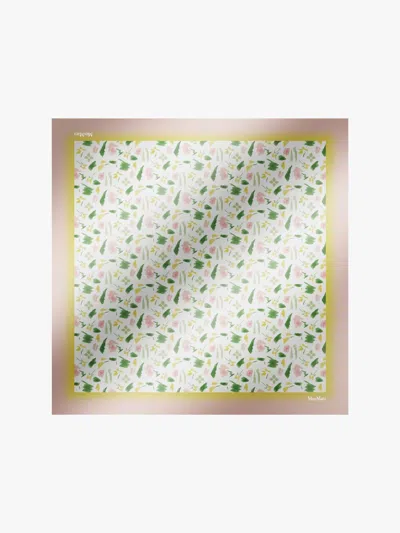 Max Mara Carre90w Scarf White