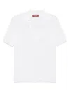 Max Mara V-neck Knitted Polo Shirt In White
