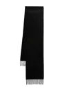 Max Mara Embroidered-logo Cashmere Scarf In Black  