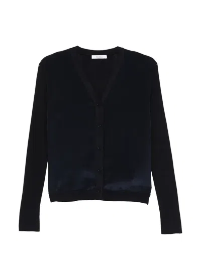 Max Mara Cashmere And Silk Cardigan In Black