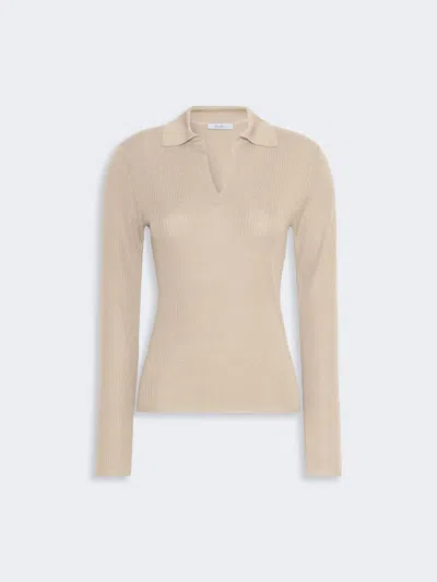 Max Mara Long-sleeved Knit Polo Shirt In Animal Print
