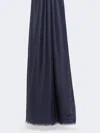 Max Mara Cashmere And Silk Stole In Blue