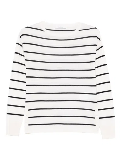 Max Mara Cashmere And Silk Sweater In White