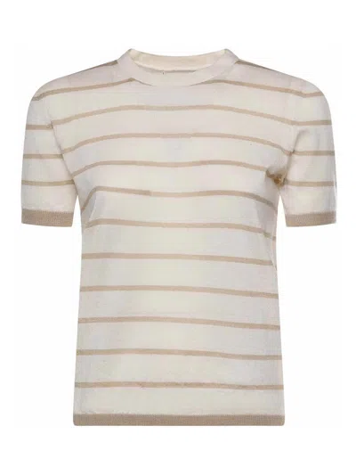 Max Mara Cashmere And Silk Sweater In Neutral