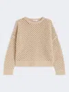 Max Mara Cashmere And Silk Yarn Jumper In Neutral