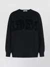 Max Mara Cashmere And Wool Crew Neck Sweater In Black